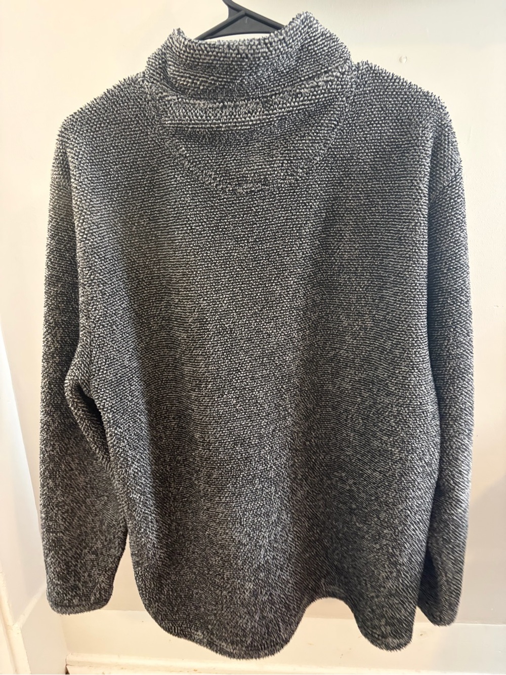 Vintage Telluride Clothing Co Gray Deep Pile Fleece Quarter Zip Pullover Sweater - Picture 3 of 4